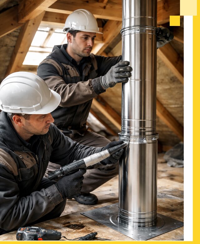 Монтаж дымоходов для каминов в Медногорске с гарантией качества