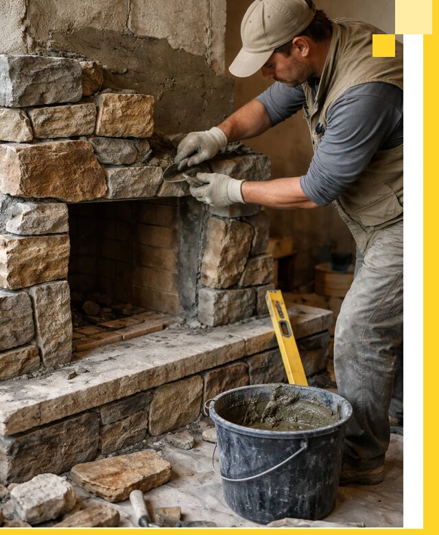 Изготовление и установка каменных каминов под ключ в Медногорске