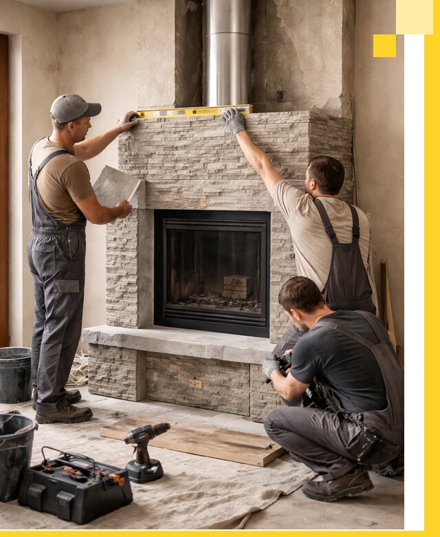 Профессиональный монтаж каминов под ключ в Медногорске для дома