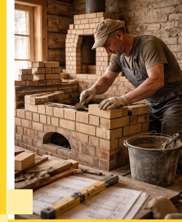 Кладка печей из кирпича в Медногорске цены от 30516 р. - ЭриданМдн