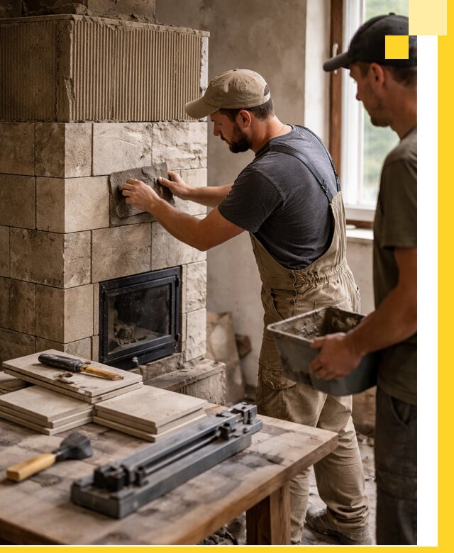 Профессиональная облицовка печей в Медногорске: керамика и камень