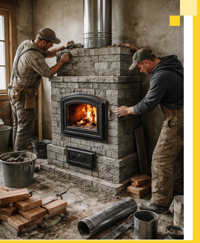 Производство, поставка и монтаж дровяных печей в Медногорске