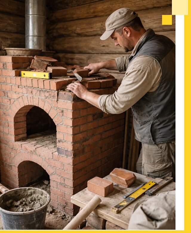 Изготовление и установка русских печей в Медногорске под ключ