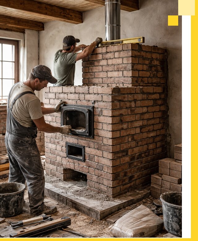 Печи для загородного дома под ключ в Медногорске — монтаж и сервис