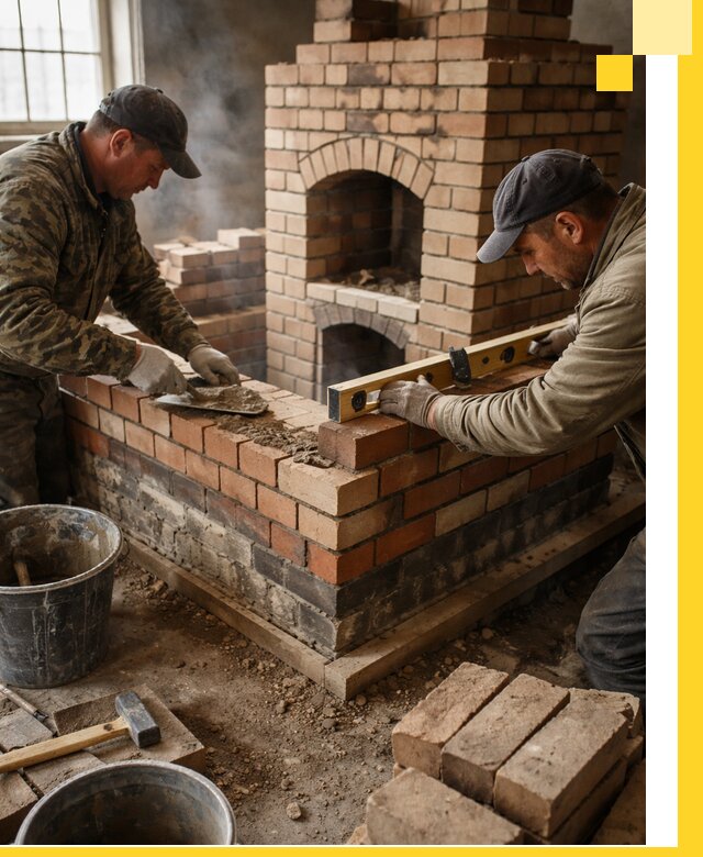 Изготовление и монтаж печей и каминов из кирпича в Медногорске