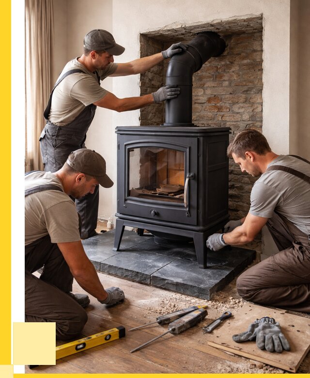 Монтаж печи камина в частном доме в Медногорске от 25430 р. | ЭриданМдн