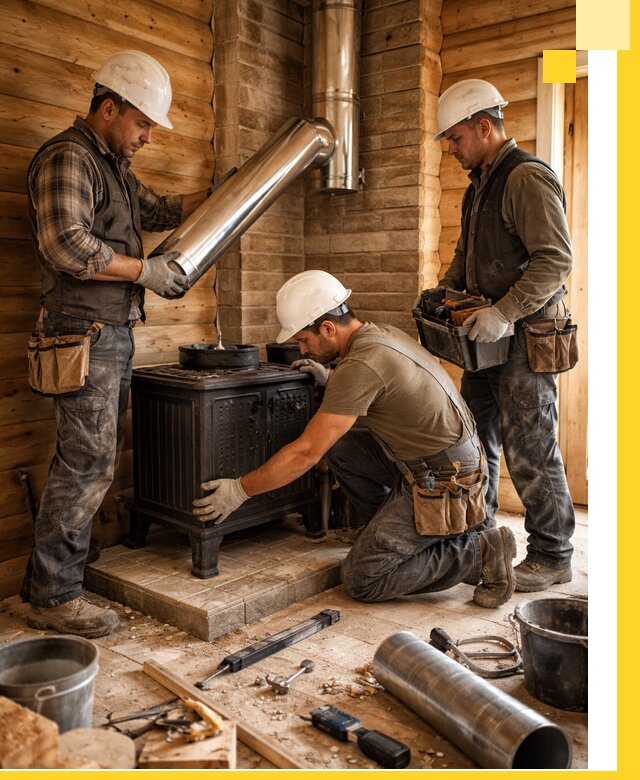 Профессиональный монтаж банных печей и дымоходов в Медногорске