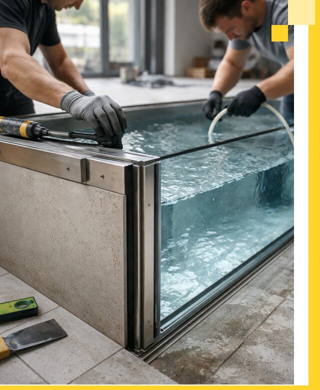 Проектирование и монтаж стеклянных бассейнов в Медногорске