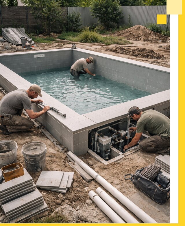 Строительство и монтаж бассейнов для дачи под ключ в Медногорске