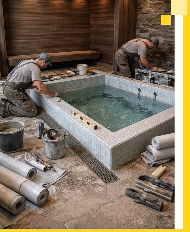 Установка и строительство бассейнов для сауны в Медногорске