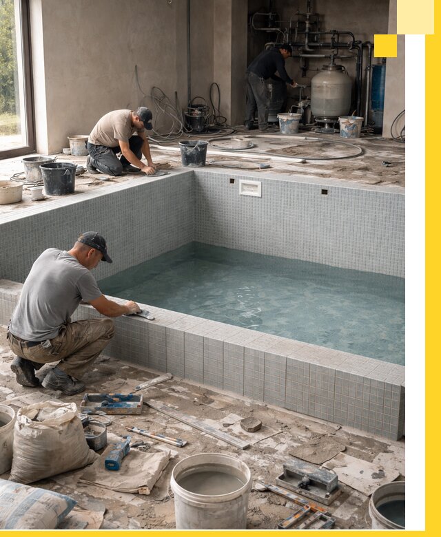 Строительство и монтаж бассейнов в помещении в Медногорске