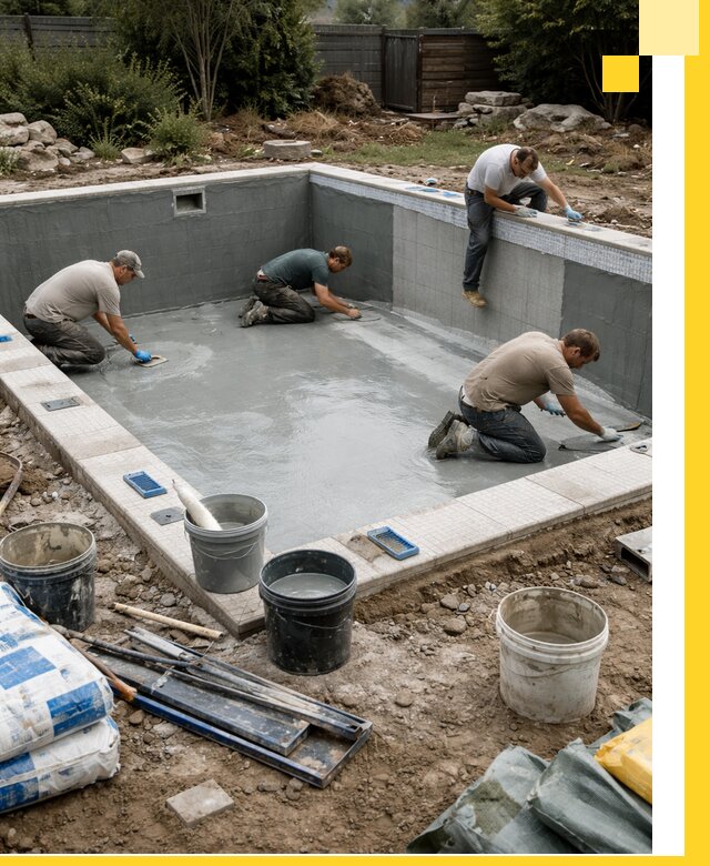 Изготовление и монтаж чаши бассейна под ключ в Медногорске