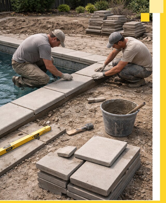 Установка и изготовление копингового камня для бассейнов в Медногорске