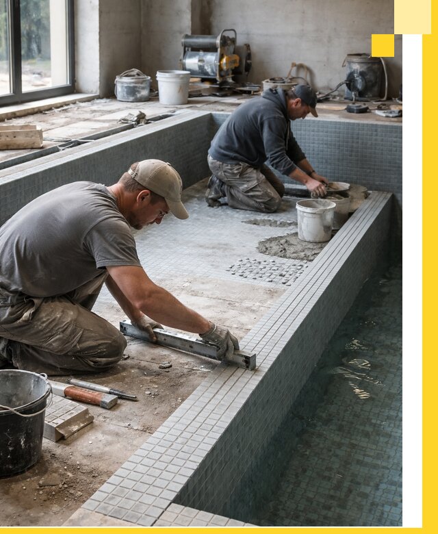 Строительство бассейна в частном доме в Медногорске под ключ