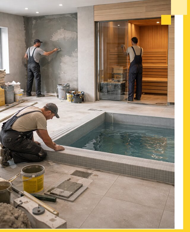 Проектирование и строительство сауны с бассейном в Медногорске