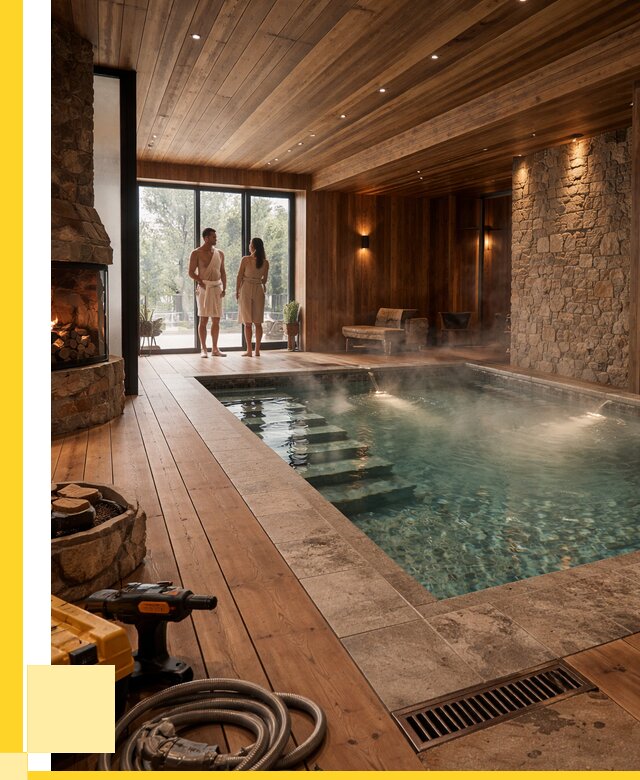 Проекты бань с бассейном под ключ в Медногорске от 76290 р., ЭриданМдн