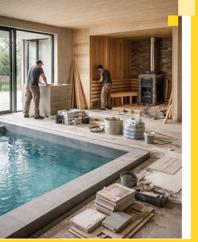 Проектирование и строительство бань с бассейном в Медногорске