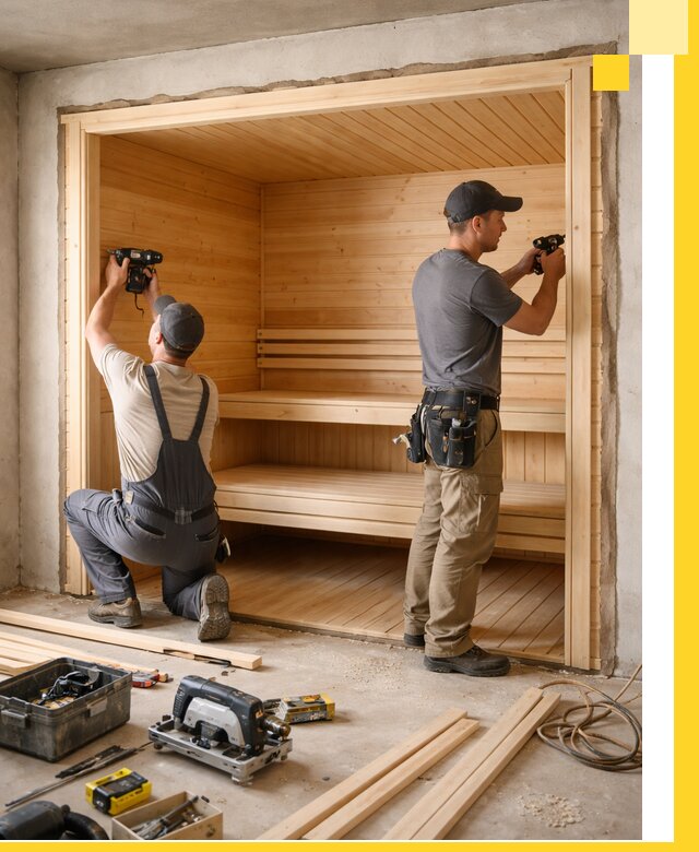 Монтаж саун под ключ в Медногорске — проектирование и установка