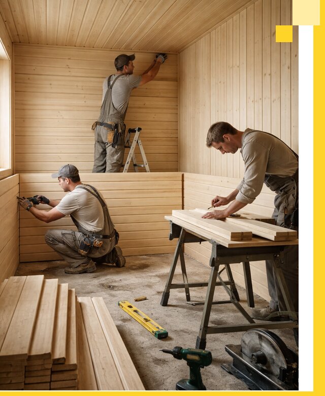 Обшивка саун в Медногорске из натуральной древесины под ключ