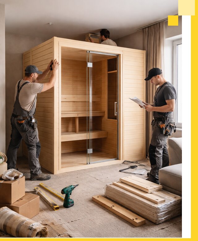 Установка и благоустройство саун в квартире в Медногорске