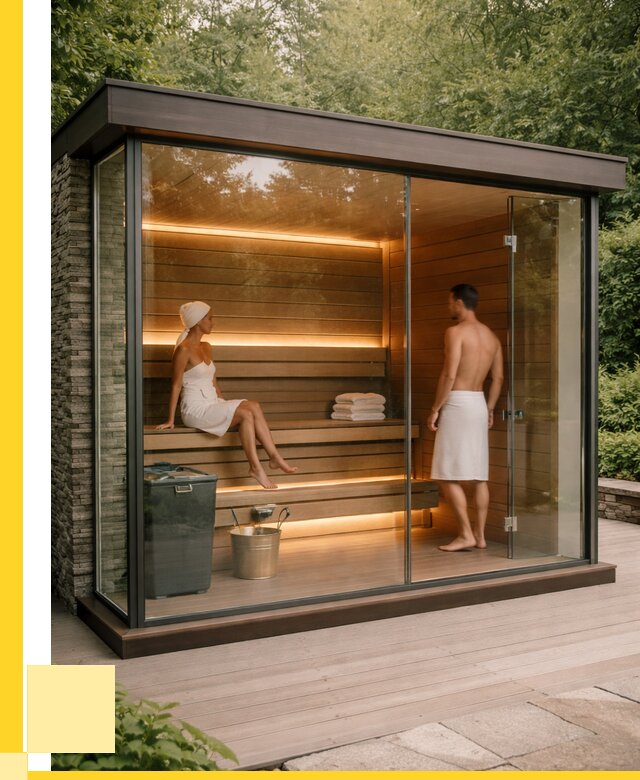 Сауна стеклянная и двери для сауны в Медногорске от 254300 р. | ЭриданМдн