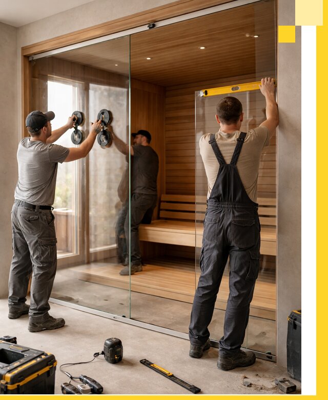 Производство и монтаж стеклянных саун под ключ в Медногорске