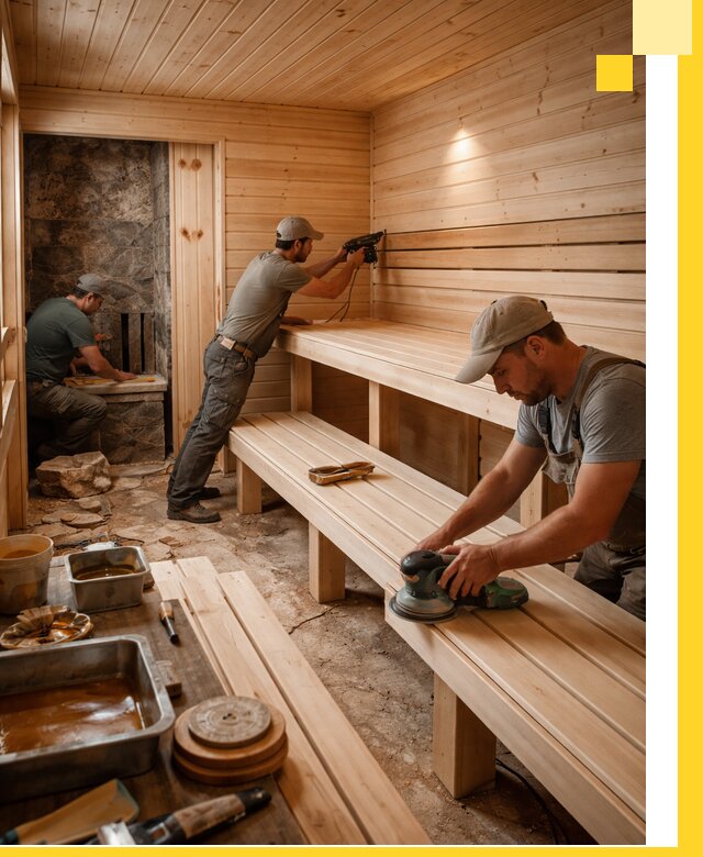 Профессиональная отделка бань в Медногорске под ключ, с гарантией