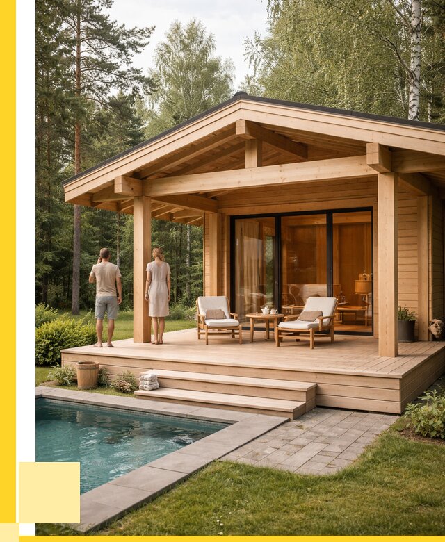 Бани с террасой под ключ в Медногорске от 610320 р. | ЭриданМдн