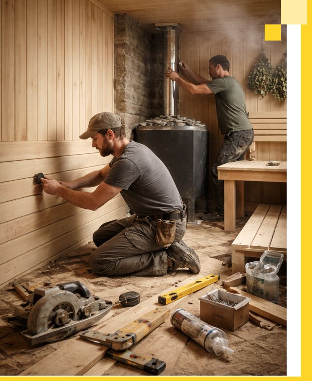 Полное строительство и оснащение парных под ключ в Медногорске