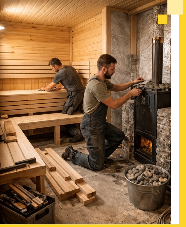 Дизайн и строительство интерьеров бань под ключ в Медногорске