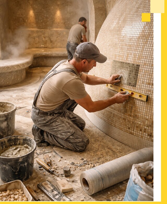 Хамам под ключ в Медногорске: проектирование, строительство, отделка