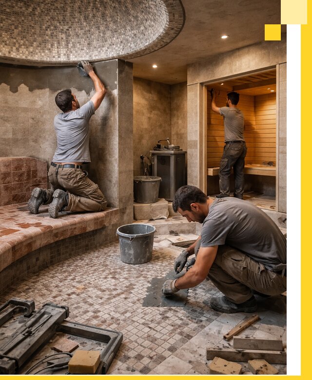 Проект и строительство хамама бани и сауны под ключ в Медногорске