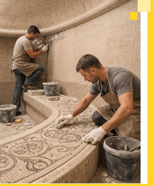 Плитка для хамама в Медногорске, укладка, подбор и поставка