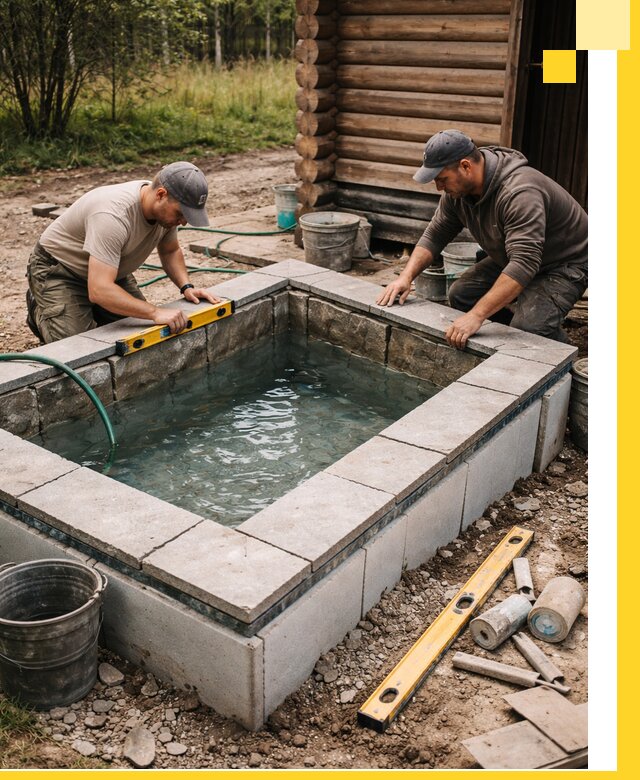 Изготовление и установка холодных купелей под ключ в Медногорске